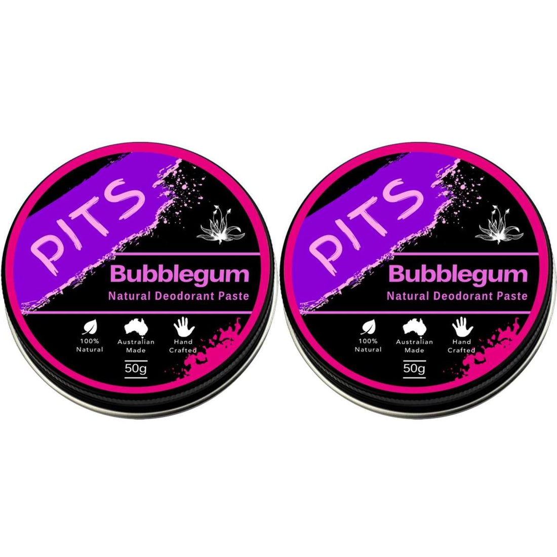 Aunty Amy's Natural Remedies Bubblegum Deodorant Paste 2 Pack 50g