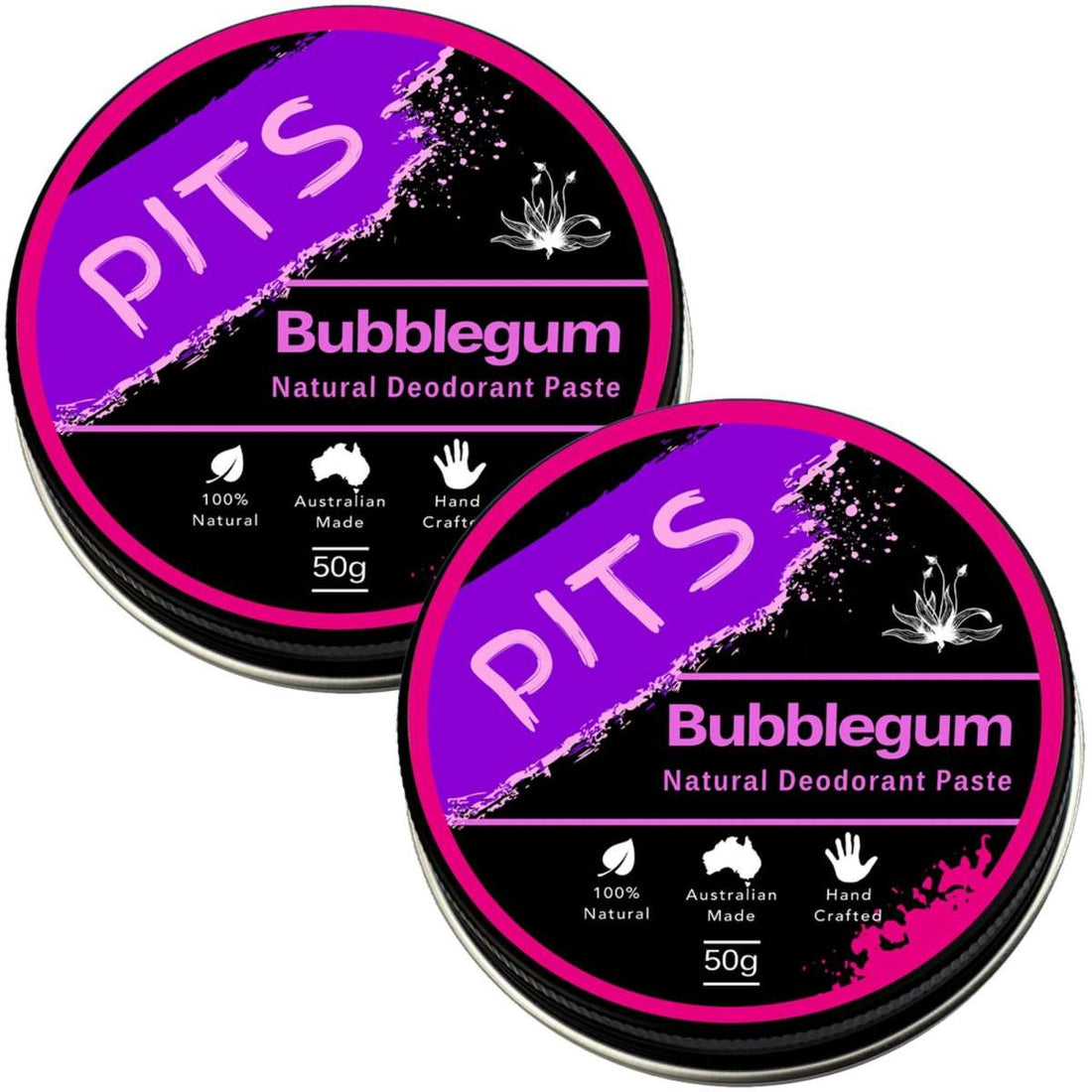 Aunty Amy's Natural Remedies Bubblegum Deodorant Paste 2 Pack 50g