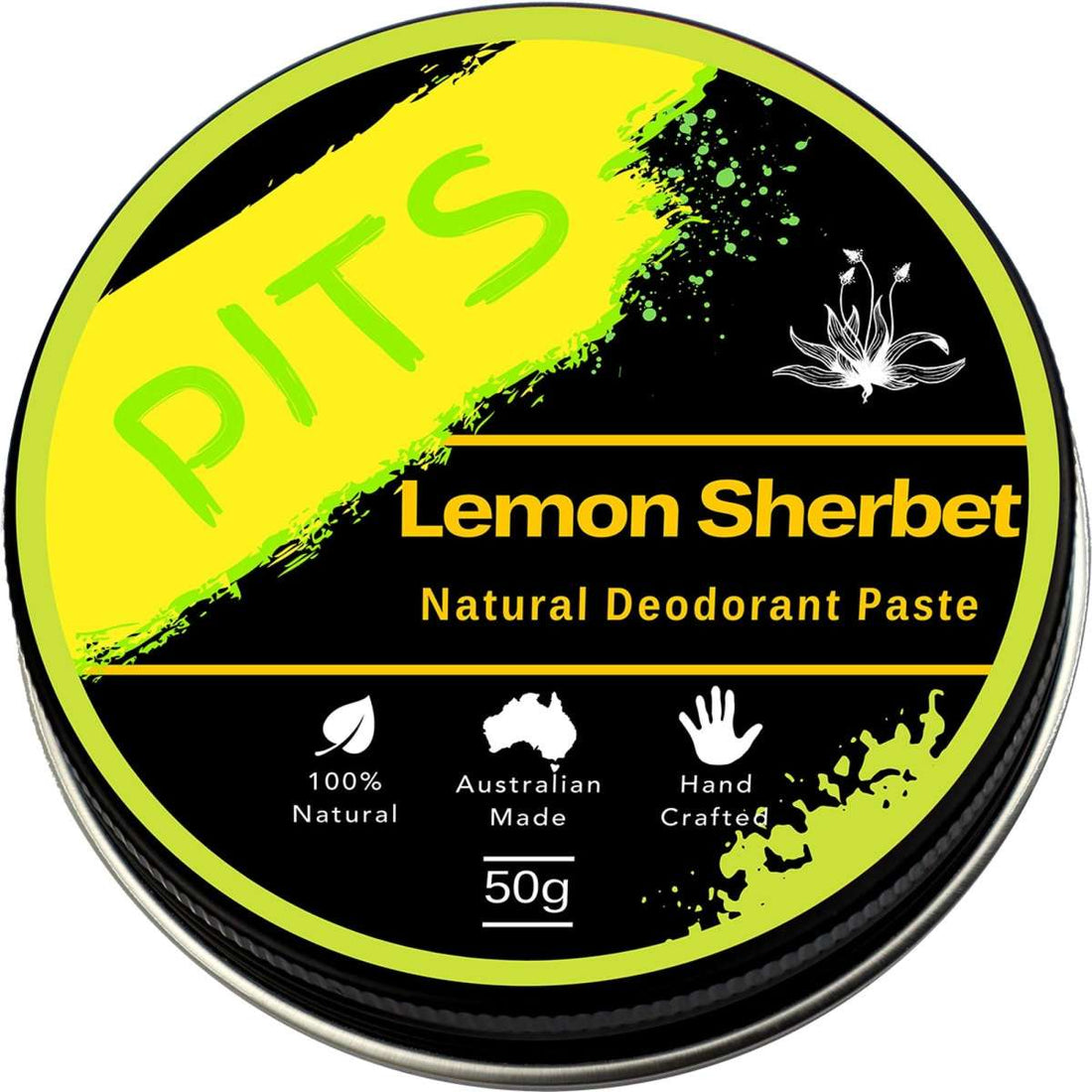 Aunty Amy's Natural Remedies Lemon Sherbet Deodorant Paste 2 Pack 50g
