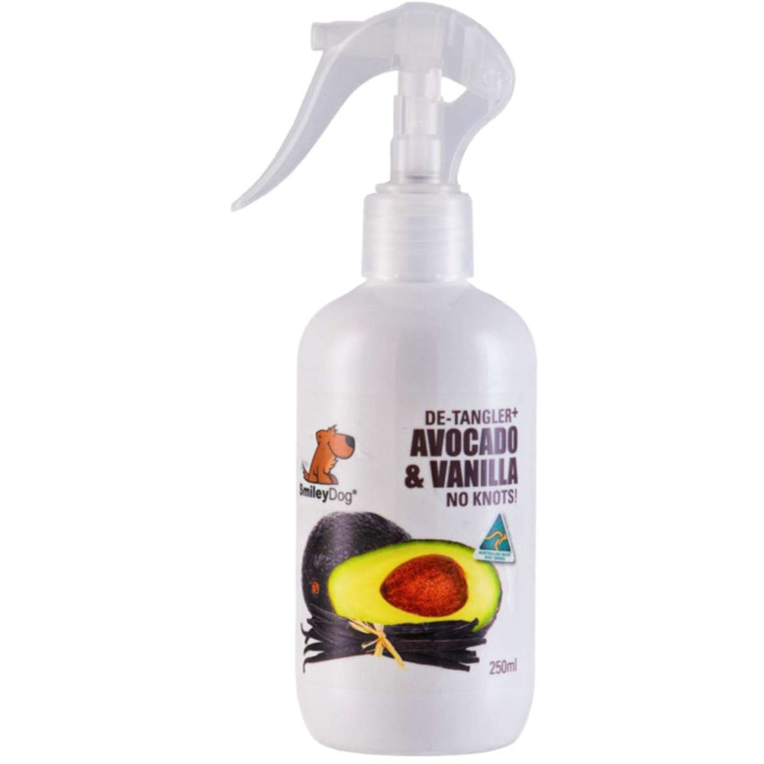 Smiley Dog Natural Avocado & Vanilla Pet De-tangler Spray 250ml