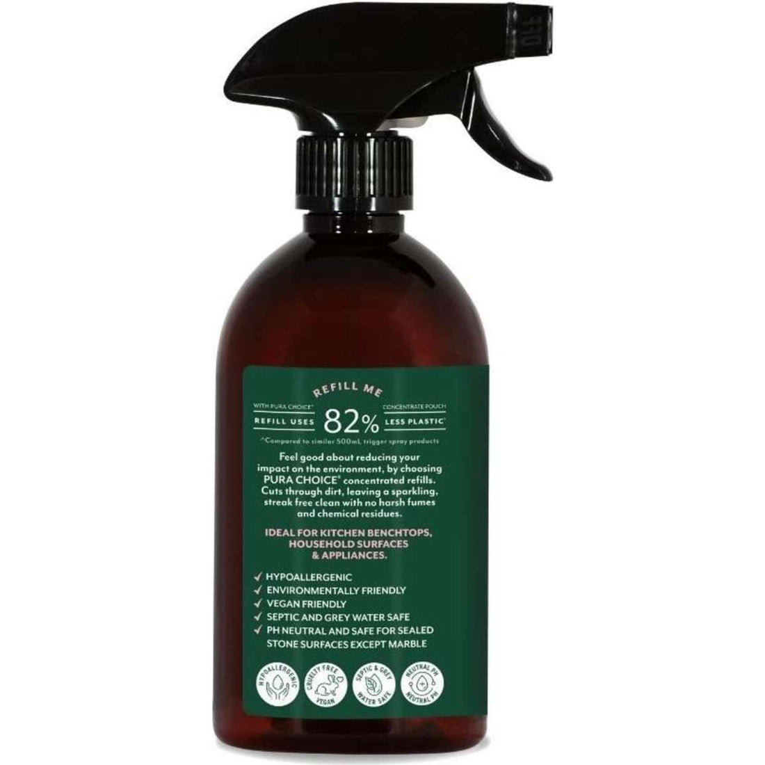 Rubbedin PuraChoice® Multi-Purpose Cleaner with Rose Geranium & Lemon Myrtle Essential Oil 500mL