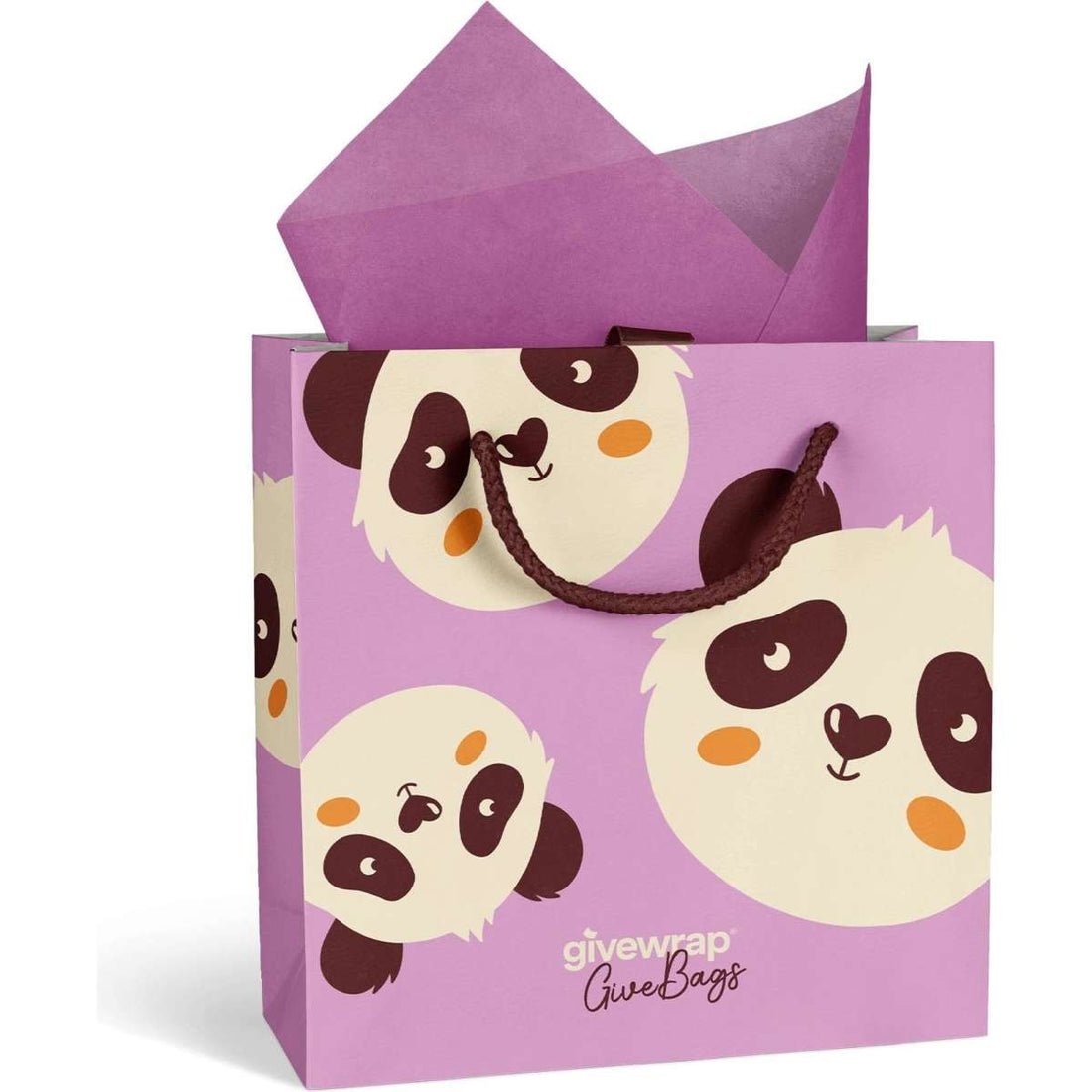 Givewrap Panda Gift 3 Piece Set - Gift Card, Wrapping Paper and Gift Bag