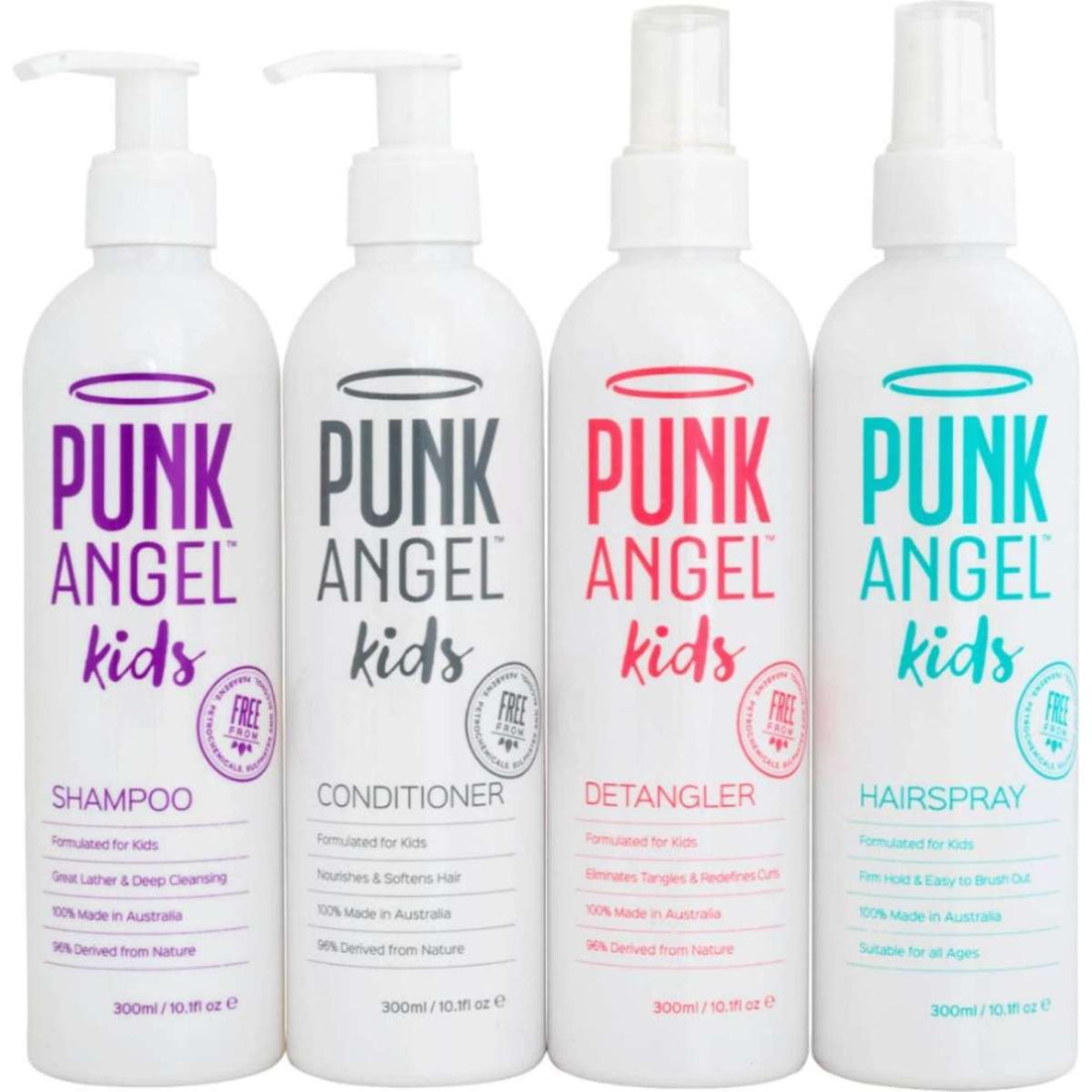 Punk Angel Hairspray, Detangler, Shampoo, and Conditioner Bundle