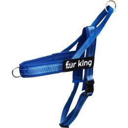 Pet Parlour Fur King Signature Quick Fit Harness Small Blue