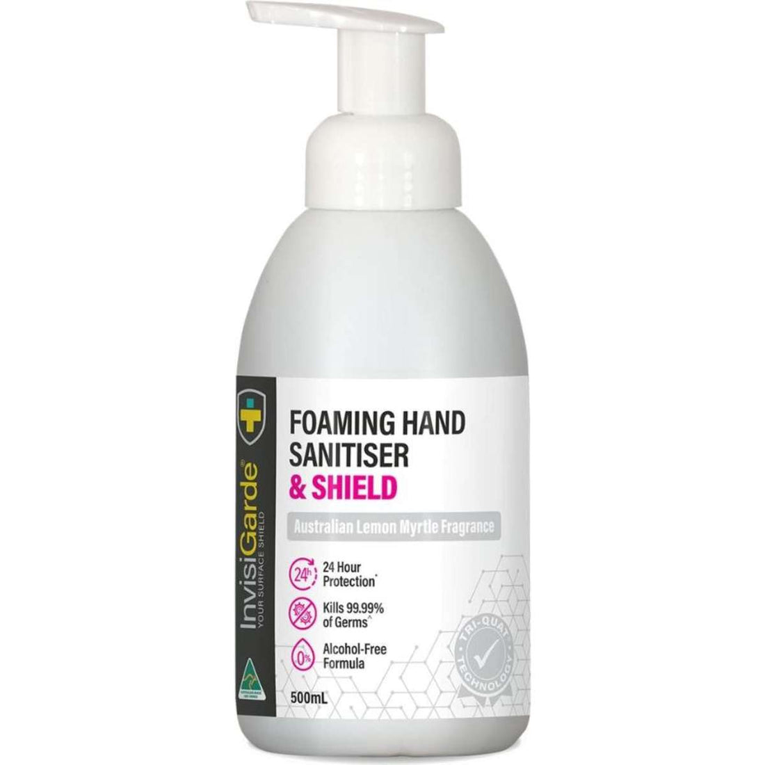 Rubbedin Alcohol Free –Alcohol Free – InvisiGarde® Foaming Hand Sanitiser & Shield 500mL