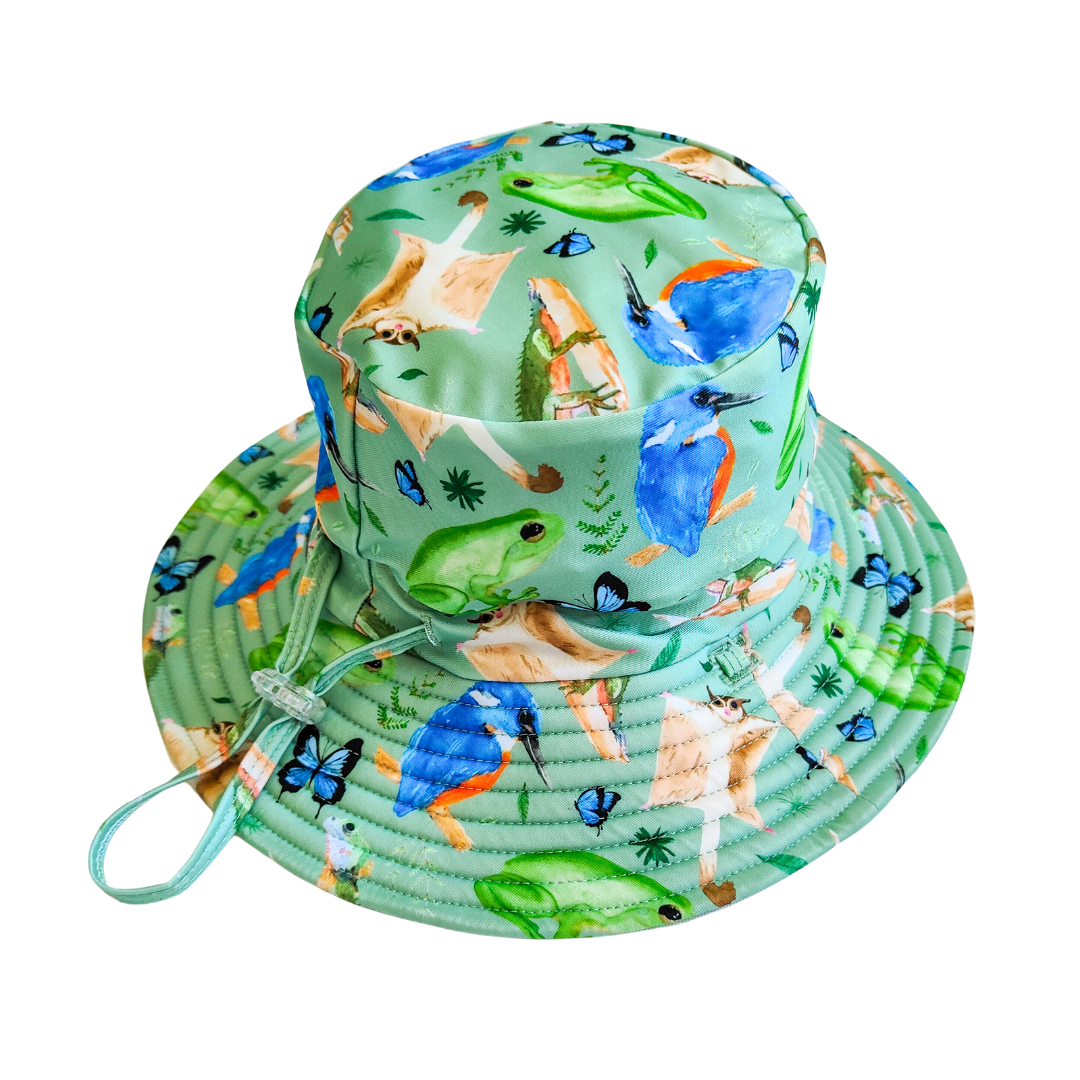Little E & Co Reversible Swim Hat - Forest Size 0-6M