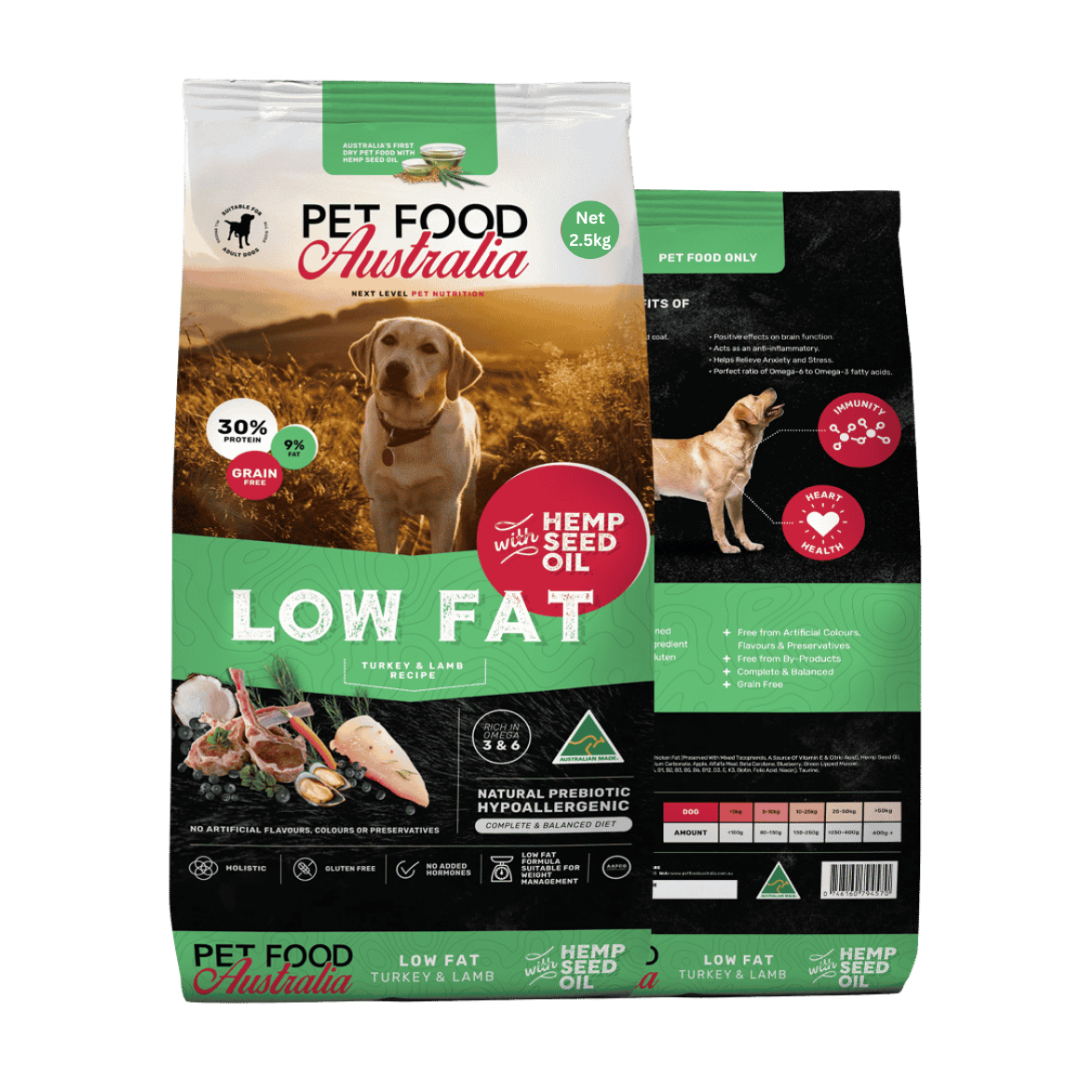 Pet Food Australia Turkey & Lamb Low-Fat Grain Free & Natural Dry Dog Food – 2.5kg