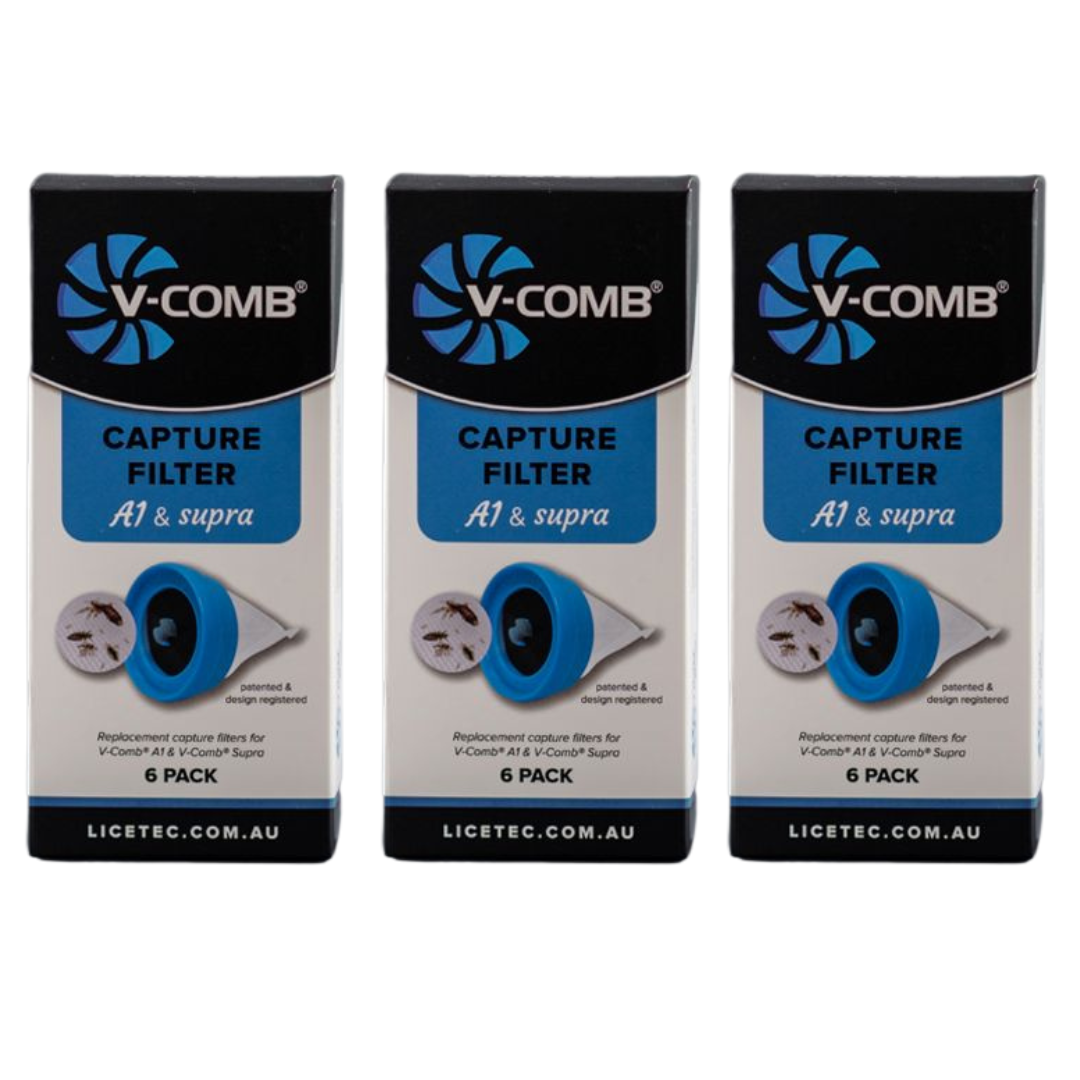 Licetec V-COMB A1 & Supra Capture Filters (6pack x 3)