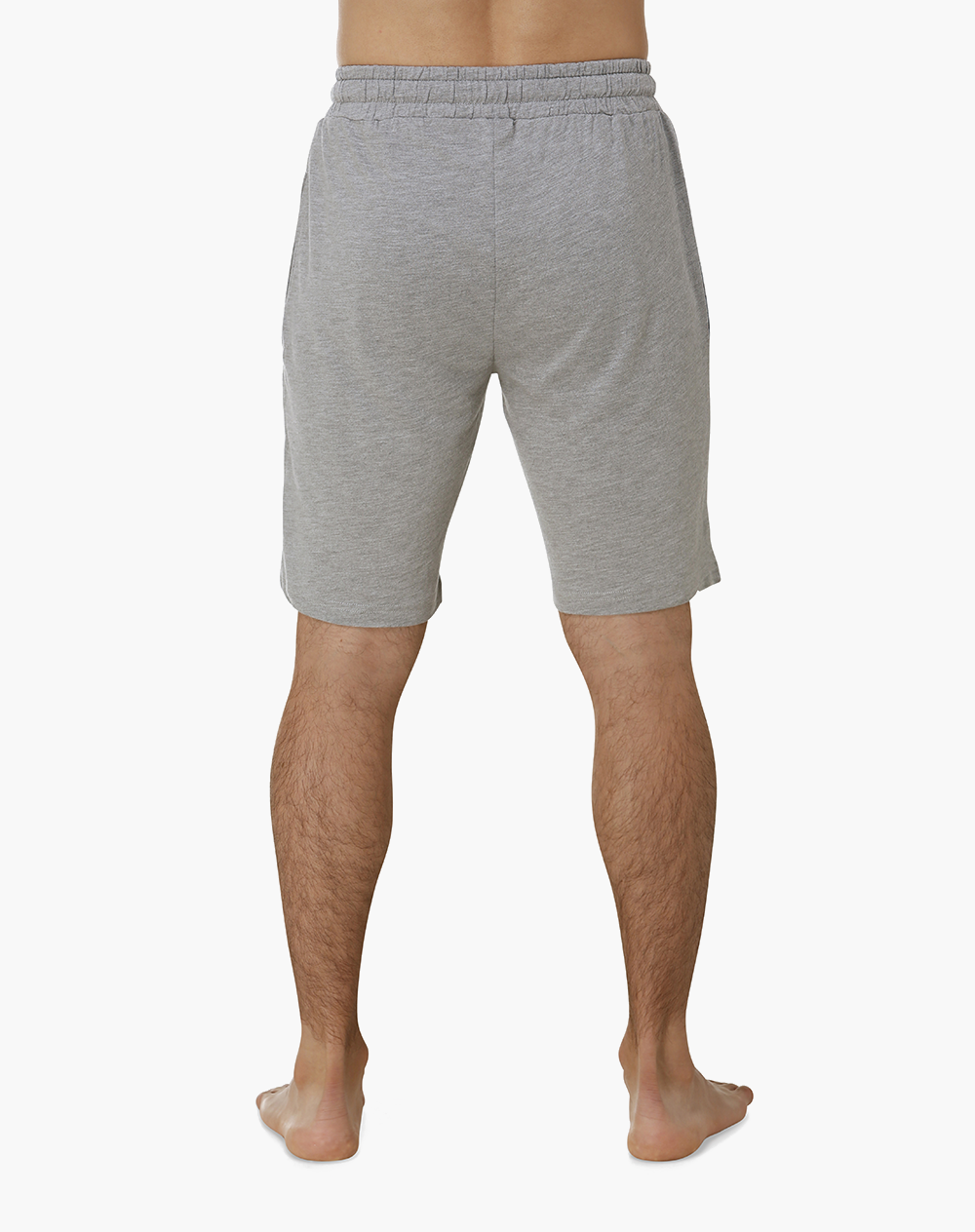 MENS COMFY BAMBOO JERSEY SLEEP SHORT - GREY / GREY MARLE / L