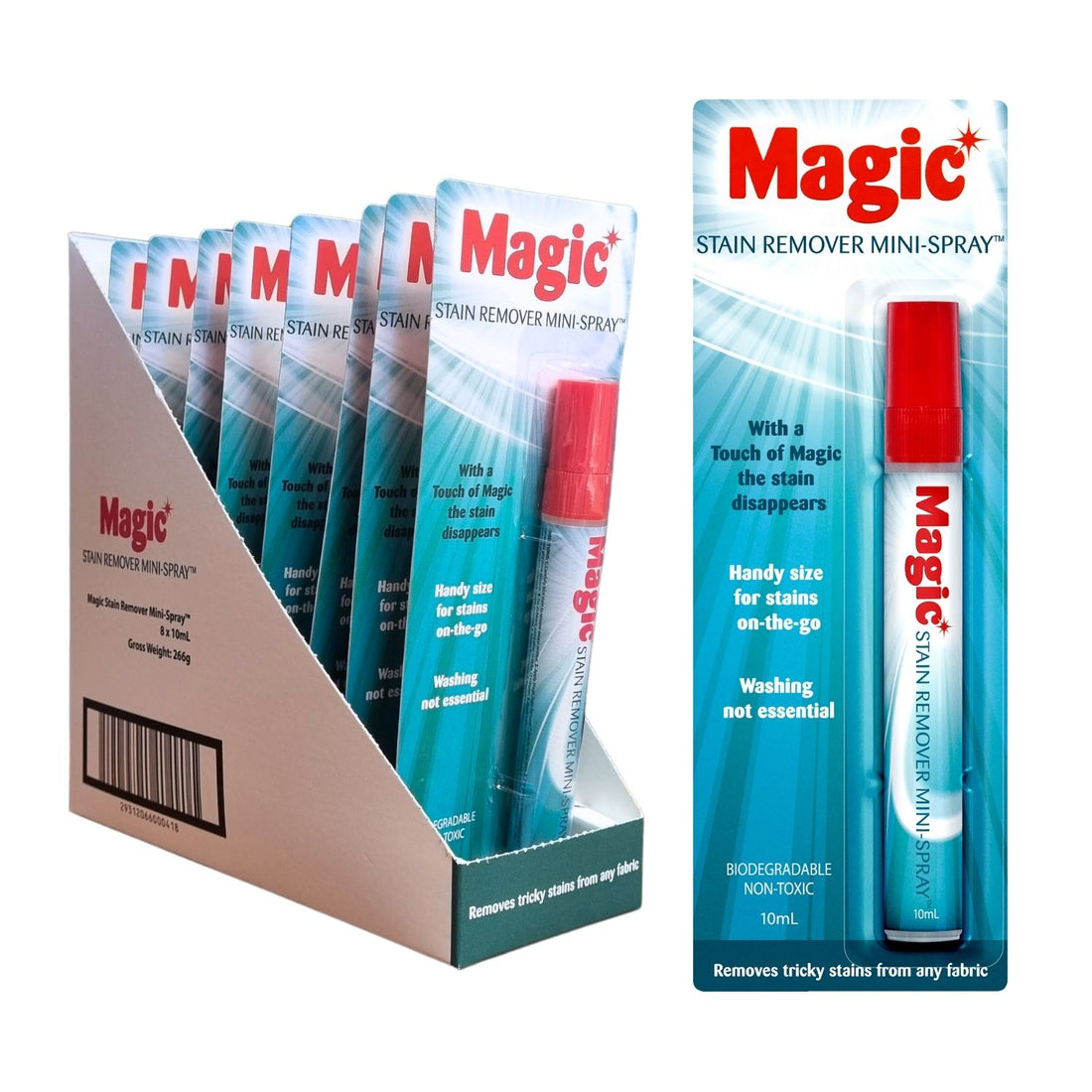 Rubbedin Magic® Stain Remover 10mL Mini Spray 8 Pack