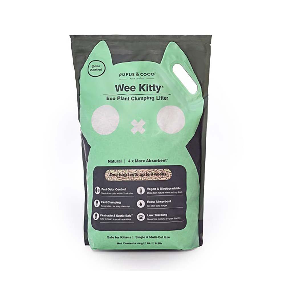 Wee Kitty Eco Plant Natural Clumping Tofu Wheat Litter 4Kg