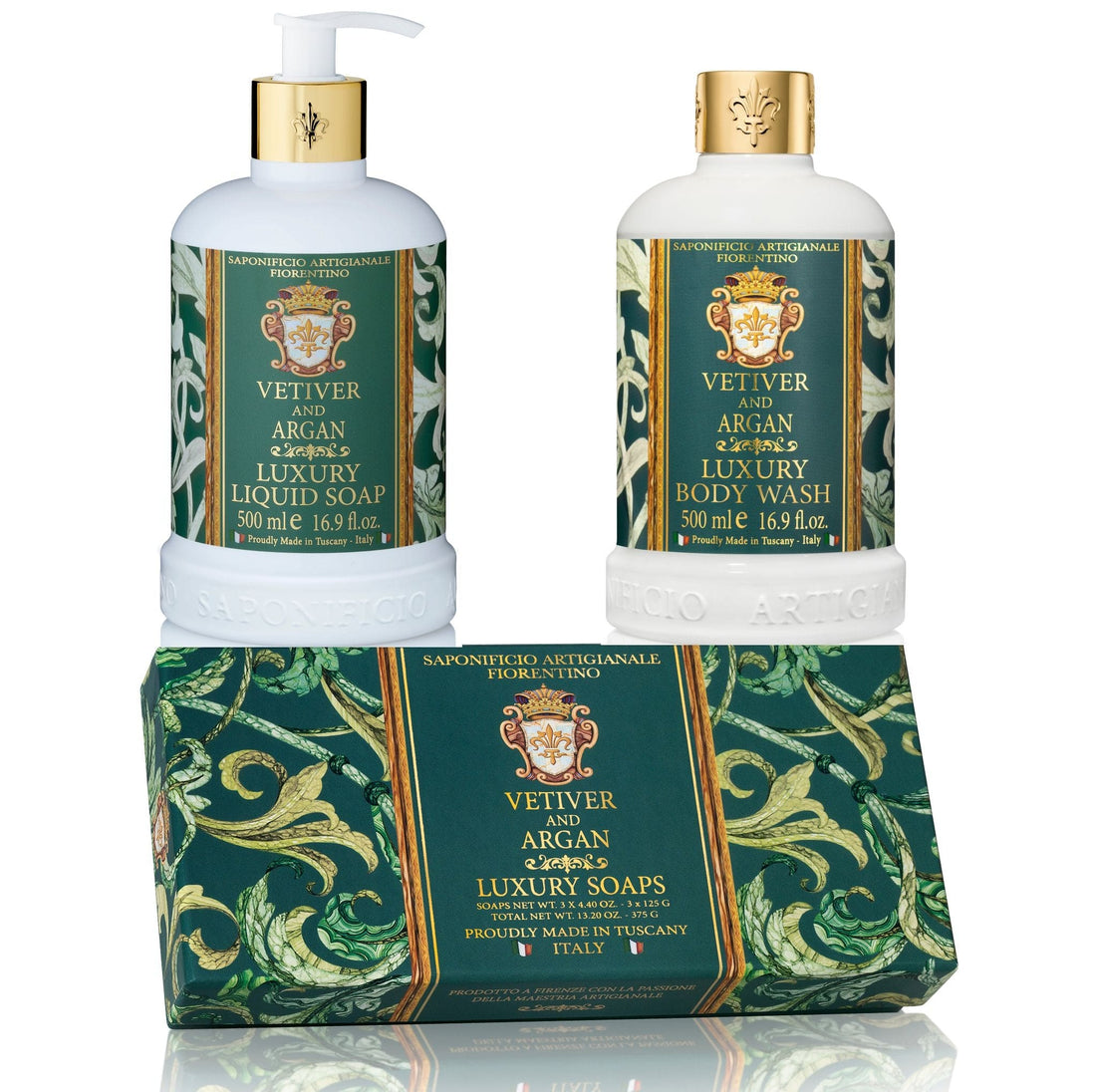 Saponificio Artigianale Fiorentino Liquid Hand Soap Saponificio Artigianale Fiorentino Vetiver & Argan Bundle Set Brand