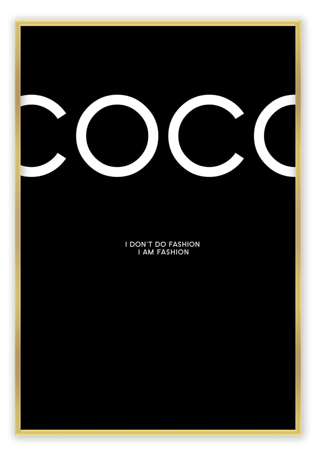Canvas Print Coco Fashion Black Coco Fashion Black Wall Art : Ready to hang framed artwork. Brand